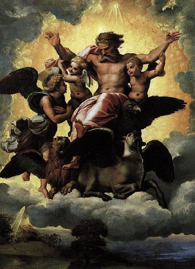 RAFFAELLO Sanzio The Vision of Ezekiel Sweden oil painting art